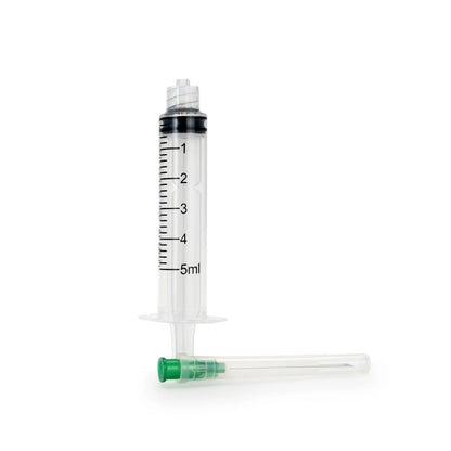 Jeringa Hipodérmica Estéril de 5 ML Aguja 21 G X 1 1/2" CAJA 100 UND