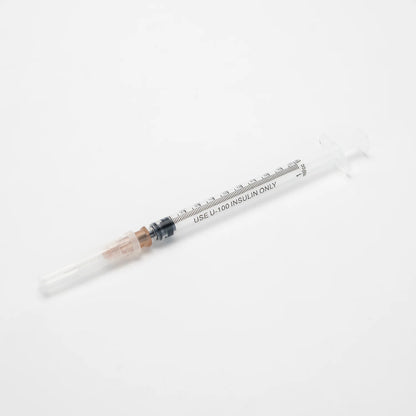 Jeringa Estéril para Insulina de 1 ML Aguja 26 G X 1/2" CAJA 100 UND
