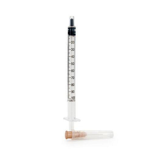 Jeringa Estéril para Insulina de 1 ML Aguja 26 G X 1/2" CAJA 100 UND