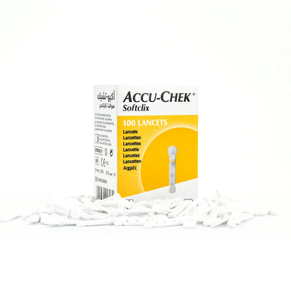 Lancetas ACCU CHEK SOFTCLIX 28 G CAJA 100 UND