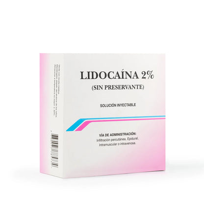 Lidocaína 2% Sin Epinefrina Sin Preservante Ampolla
