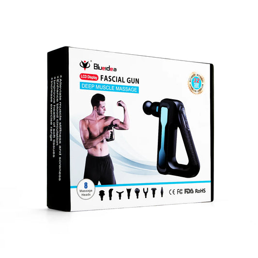Masajeador BLUEIDEA Fascial Gun con 8 Cabezales BLD-888