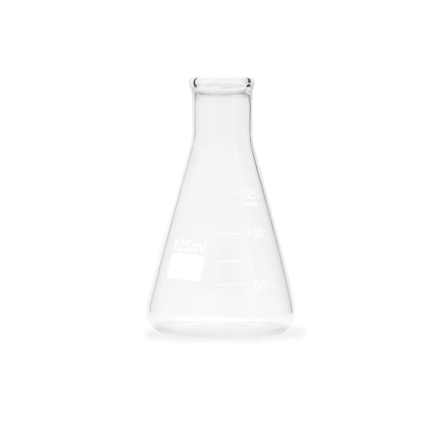 Matraz Erlenmeyer de Vidrio de Boca Estrecha de 125 ML