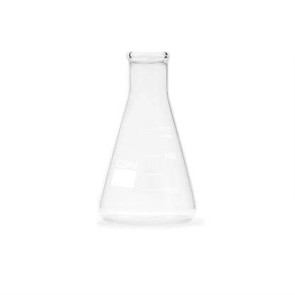 Matraz Erlenmeyer de Vidrio de Boca Estrecha de 125 ML