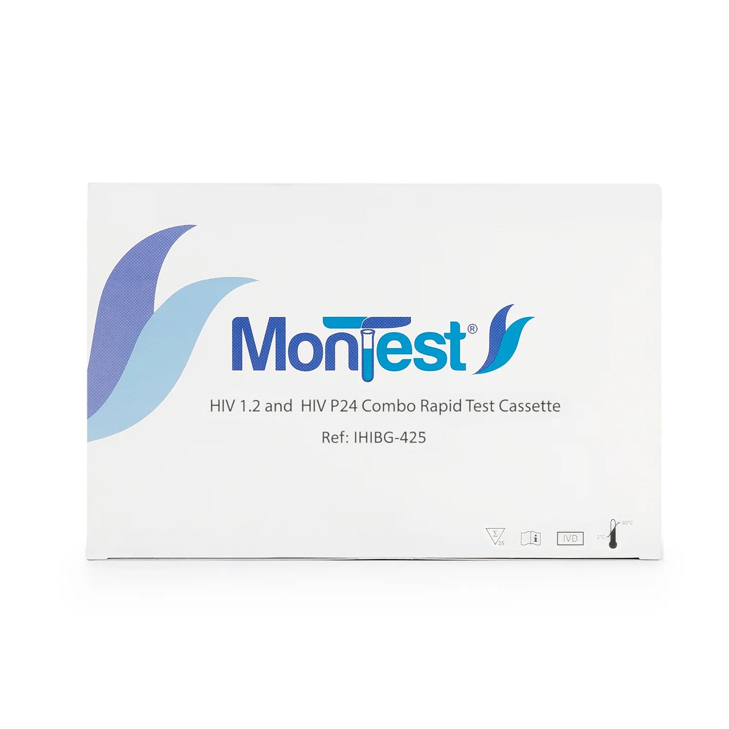 Prueba Rápida de HIV 1.2 Y HIV P24 en Casete MONTEST CAJA 25 UND