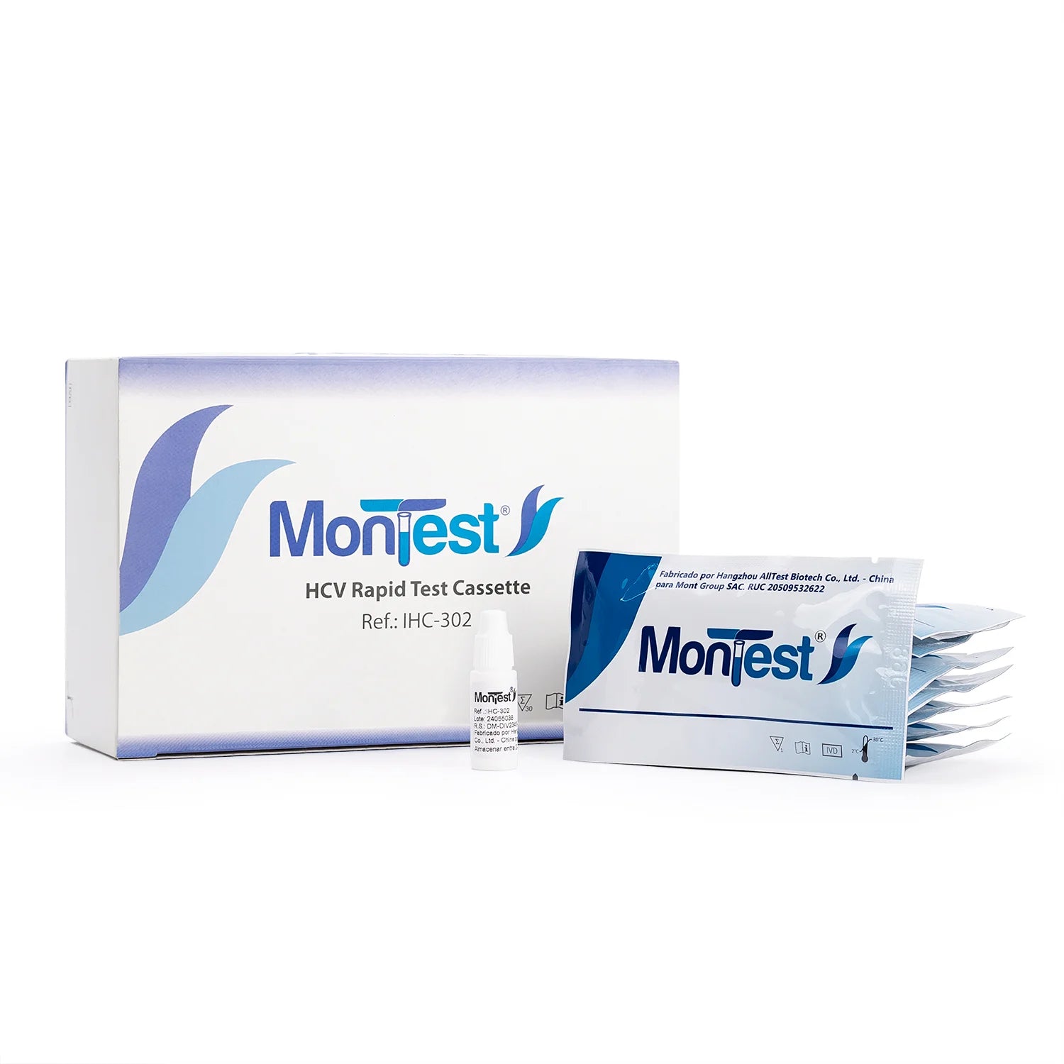 Prueba Rápida Hepatitis C HCV en Casete MONTEST CAJA 30 UND