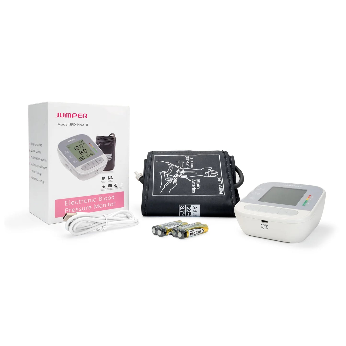 Tensiómetro Digital de Brazo Con Voz JUMPER JPD-HA210