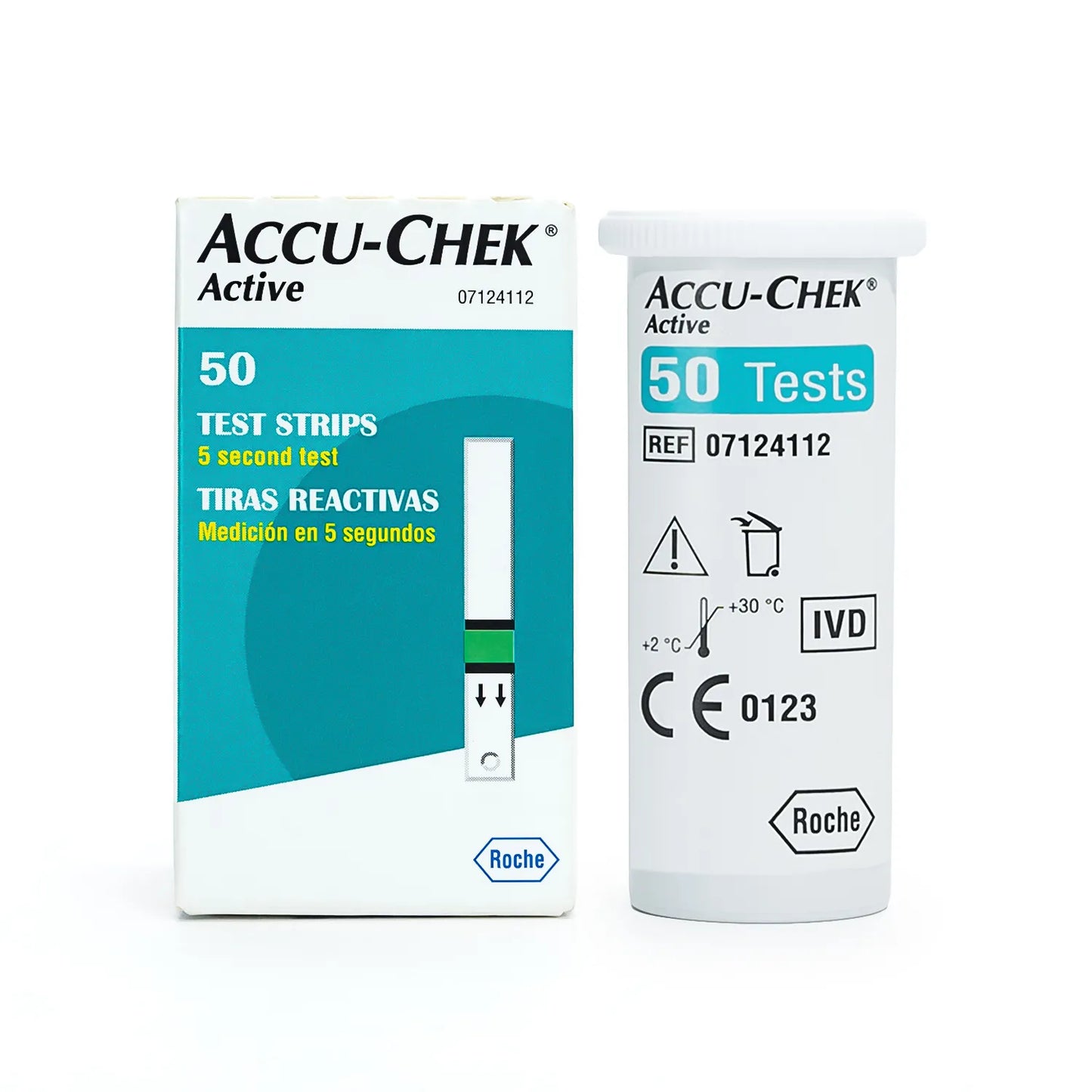 Tiras Reactivas para Glucosa ACCU CHEK ACTIVE CAJA 50 UND