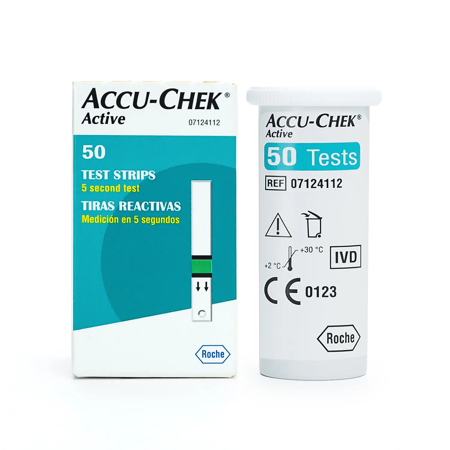 Tiras Reactivas para Glucosa ACCU CHEK ACTIVE CAJA 50 UND