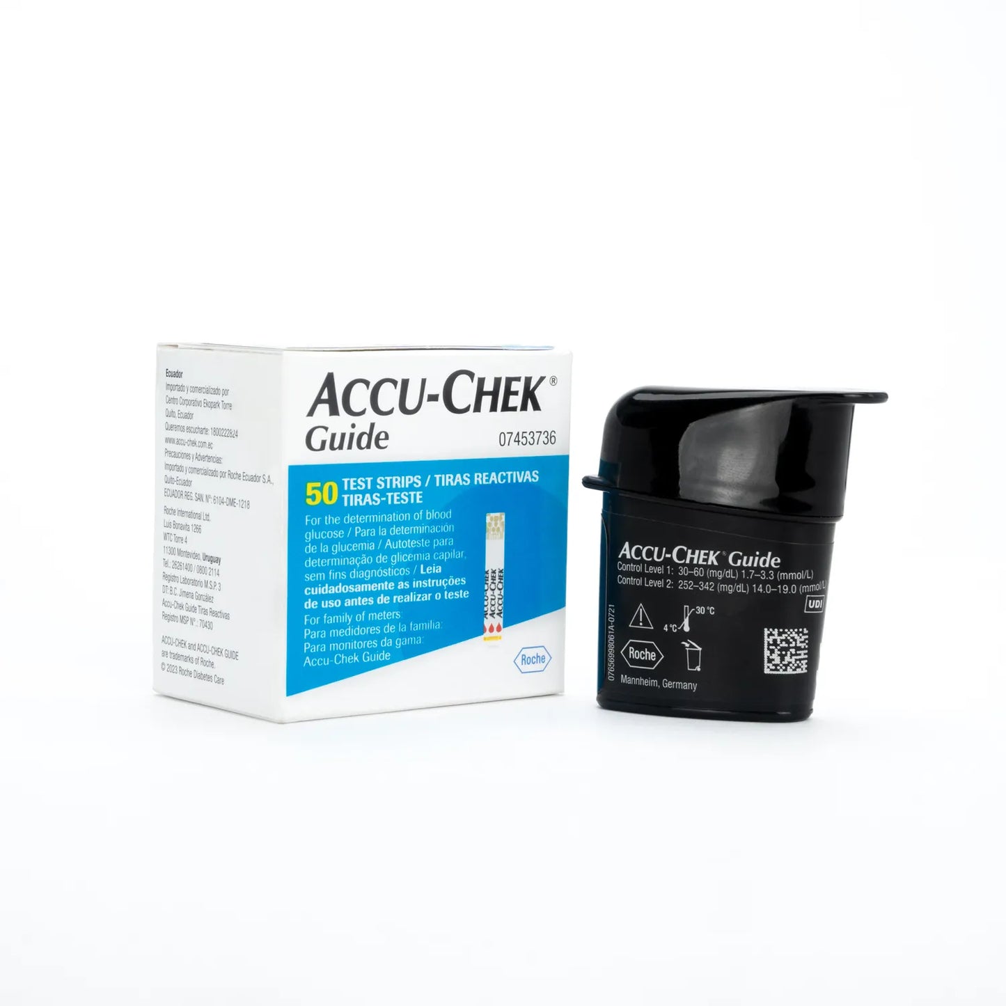 Tiras Reactivas para Glucosa ACCU CHEK GUIDE CAJA 50 UND