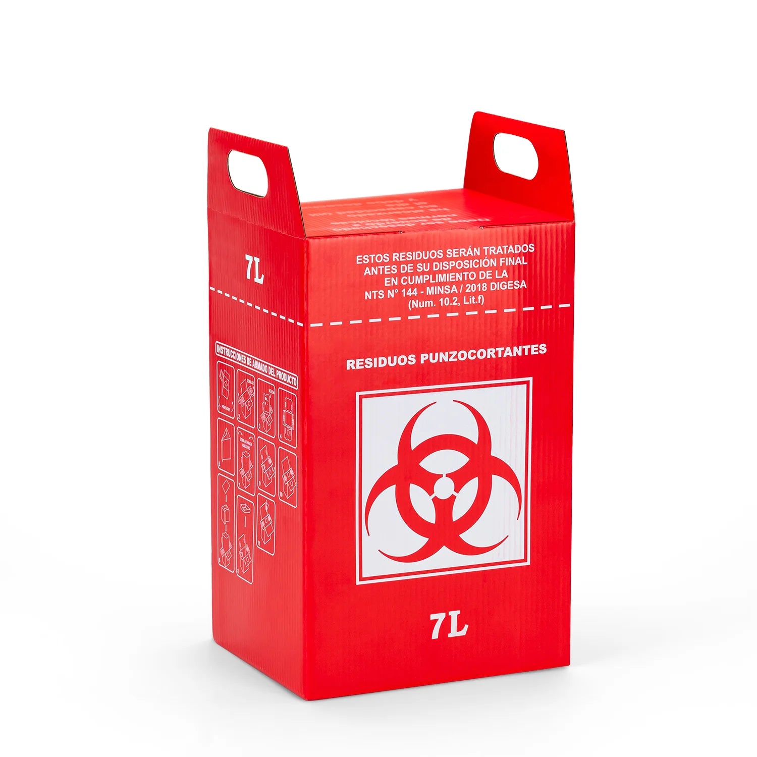 Caja Contenedor de Bioseguridad de Cartón 7 LITROS