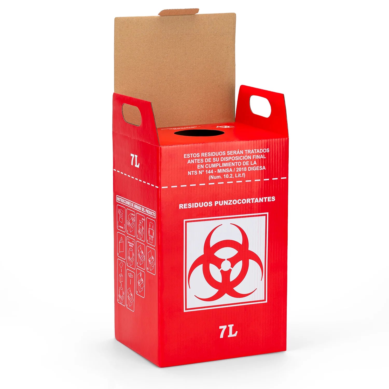 Caja Contenedor de Bioseguridad de Cartón 7 LITROS