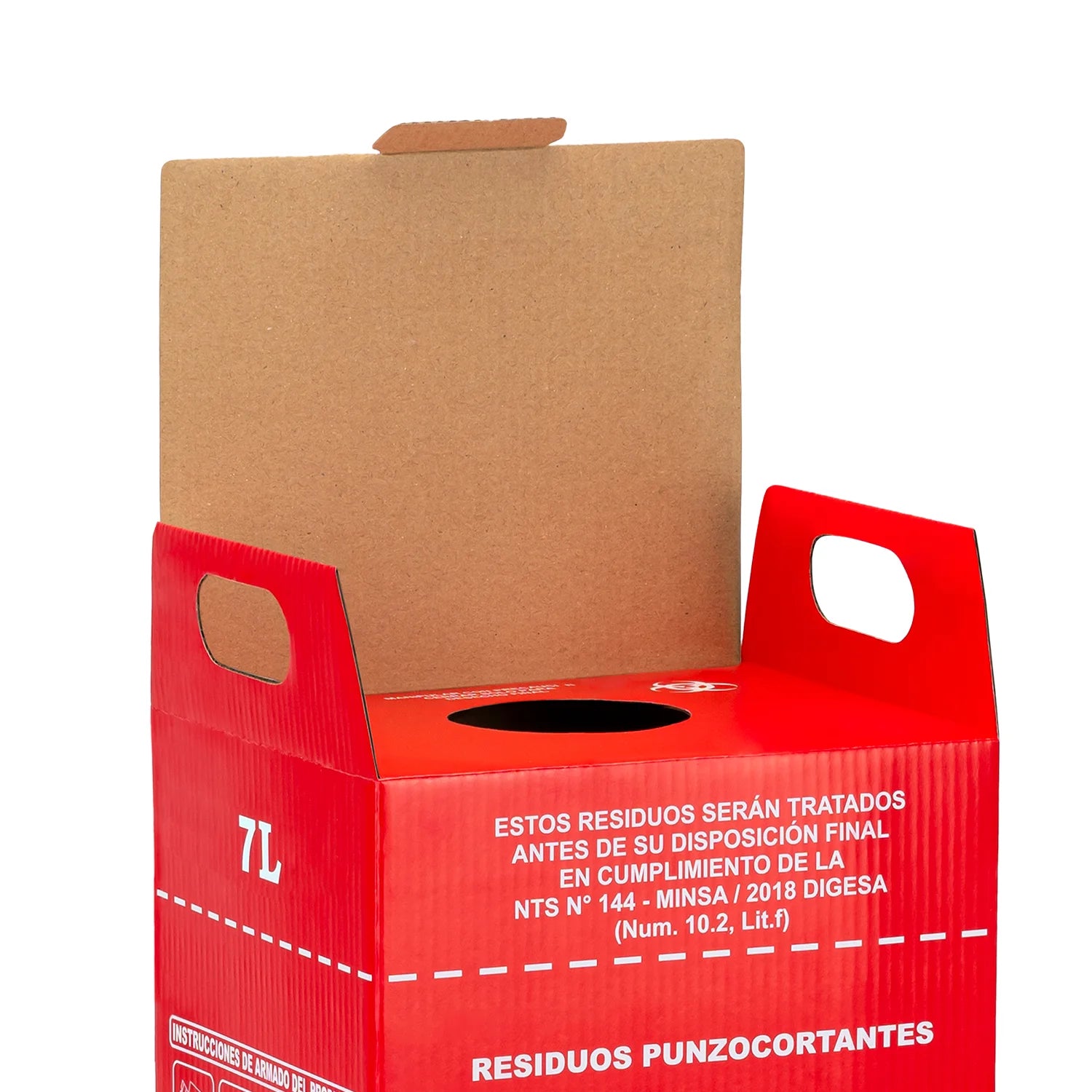 Caja Contenedor de Bioseguridad de Cartón 7 LITROS