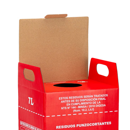 Caja Contenedor de Bioseguridad de Cartón 7 LITROS