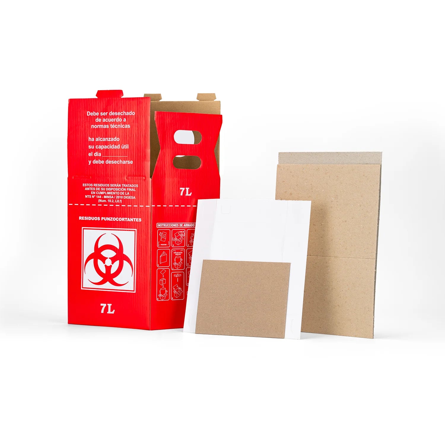 Caja Contenedor de Bioseguridad de Cartón 7 LITROS
