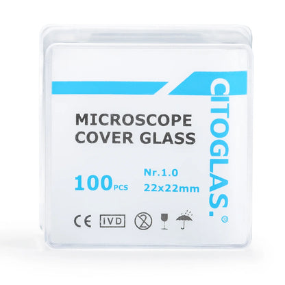 Cubre Objetos para Microscopio de 22 X 22 MM CAJA 100 UND