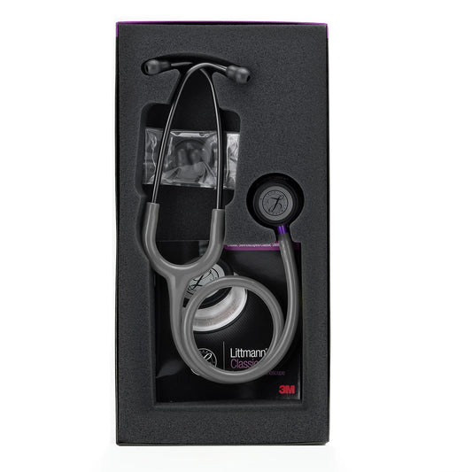 Estetoscopio LITTMANN CLASSIC III Gris Smoke Chestpiece Vástago Violeta 5873