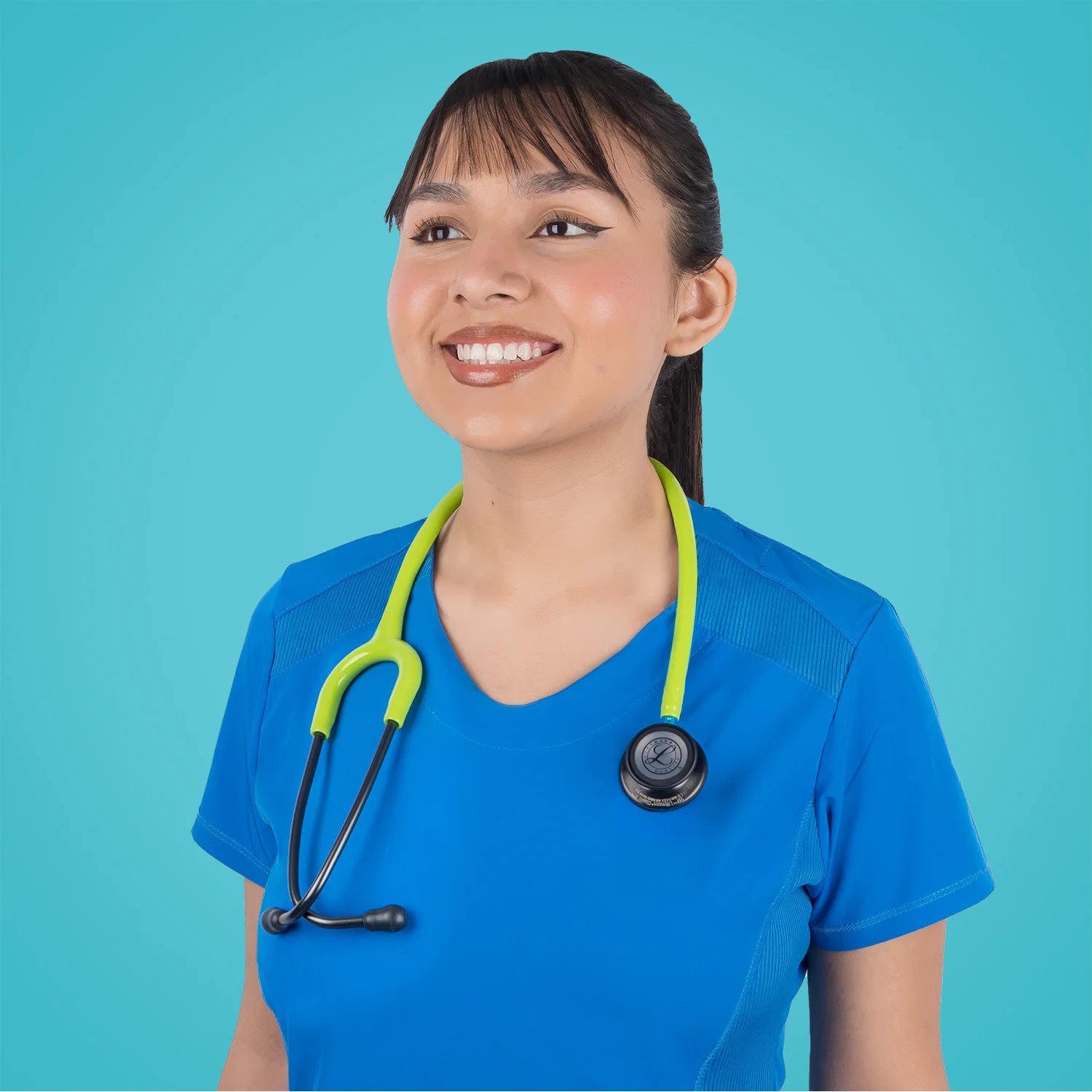 Estetoscopio LITTMANN CLASSIC III Verde Limón Smoke Chestpiece Vástago Azul 5875