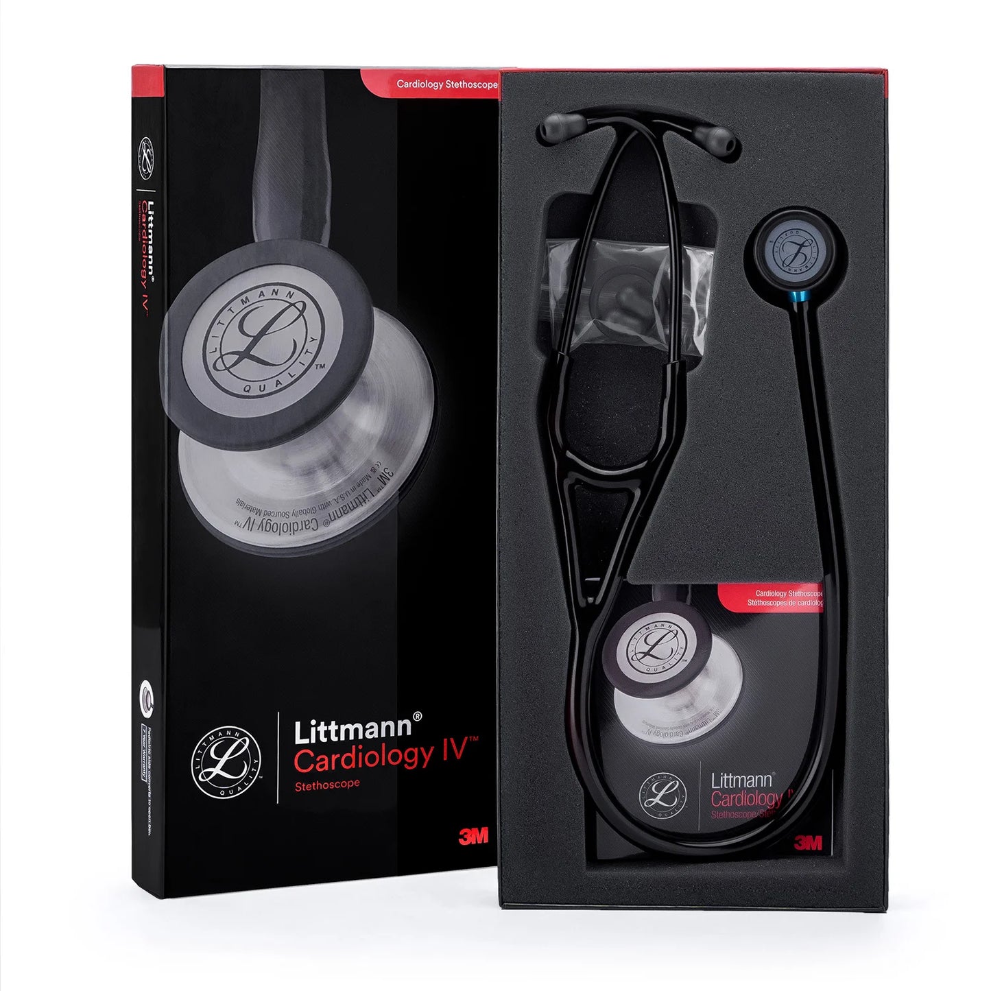 Estetoscopio LITTMANN CARDIOLOGY IV Negro Black Edition Vástago Azul 6201