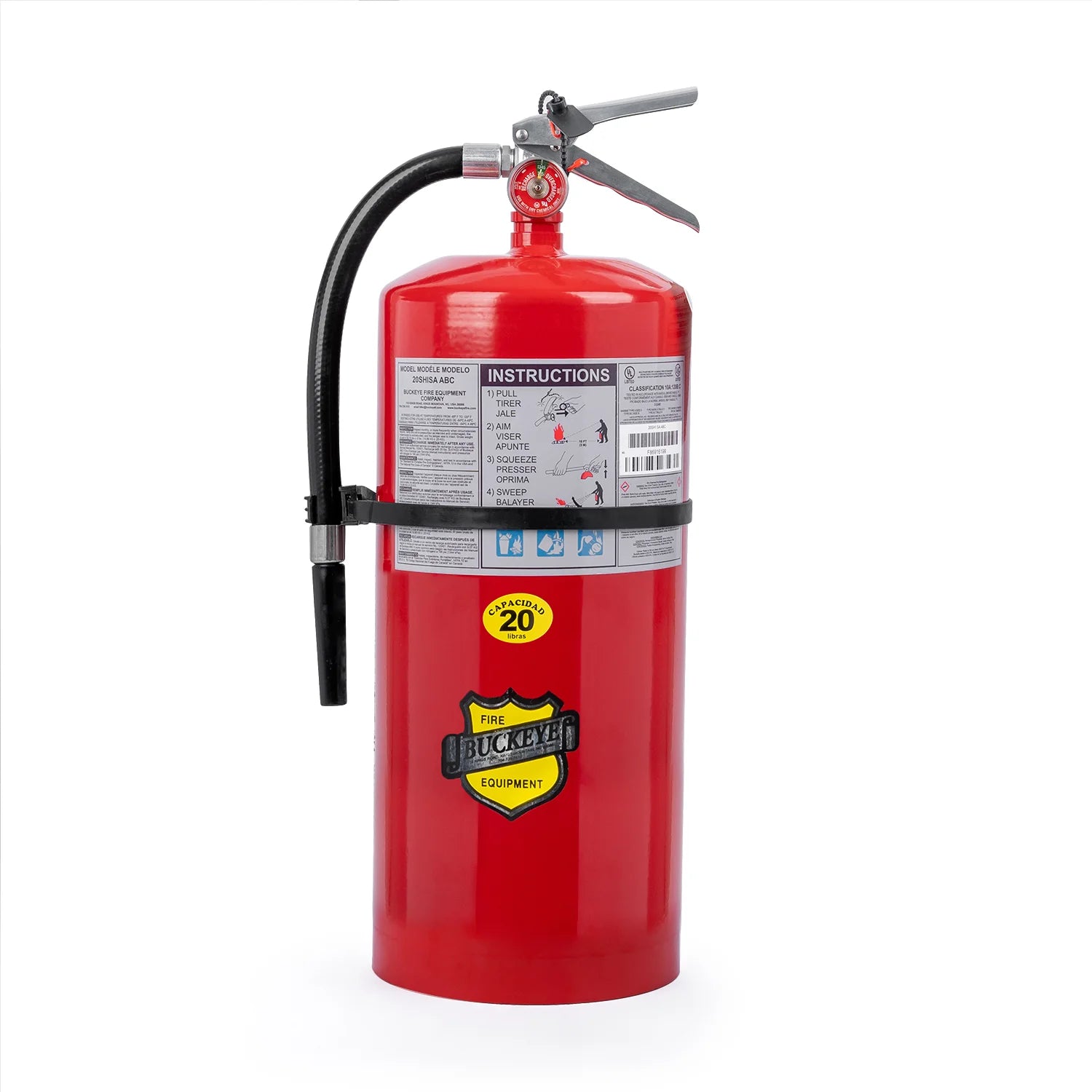 Extintor Polvo Químico Seco ABC BUCKEYE de 20 LB Certificado