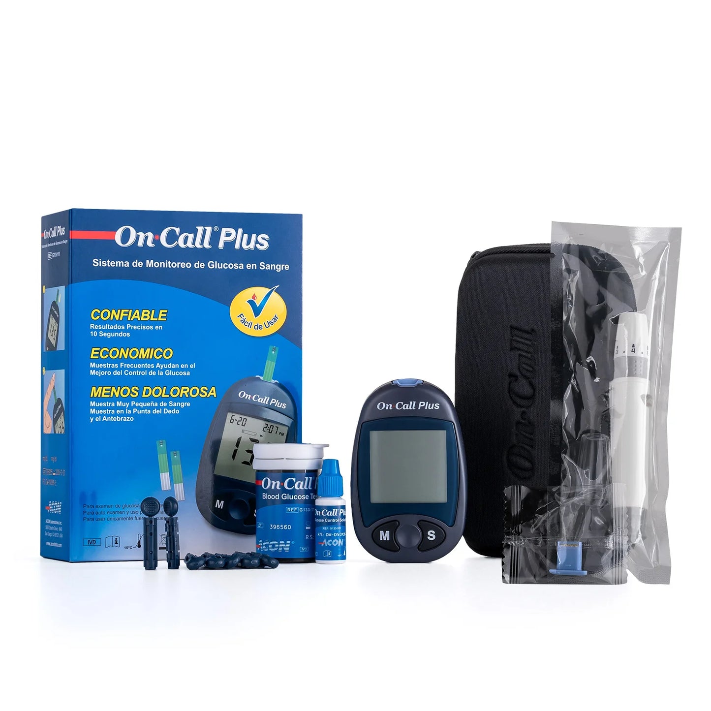 Glucómetro ON CALL Plus Kit Completo