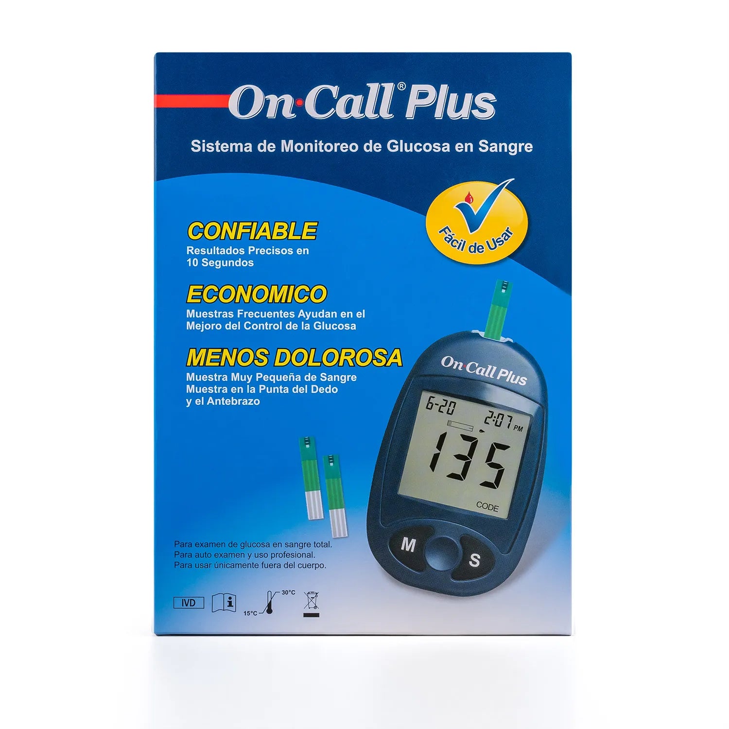 Glucómetro ON CALL Plus Kit Completo