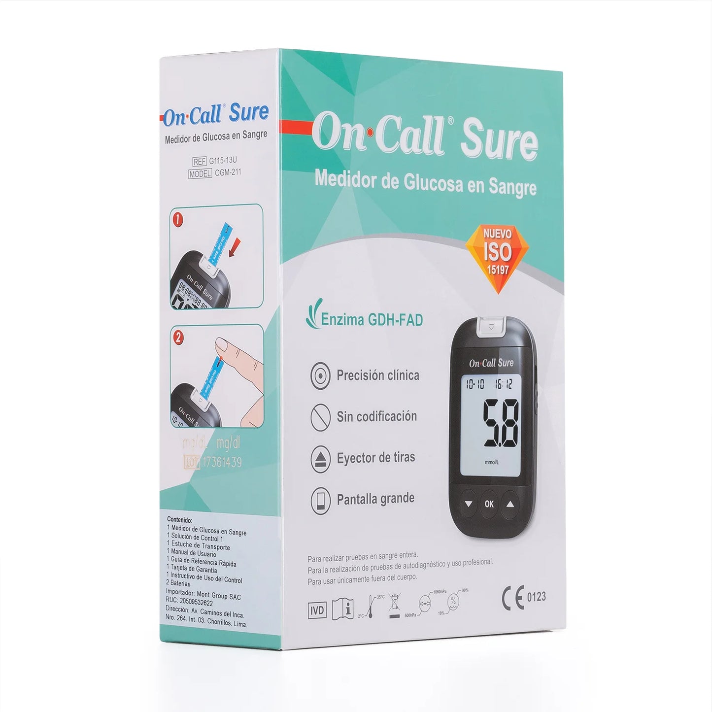 Glucómetro ON CALL Sure Kit Básico