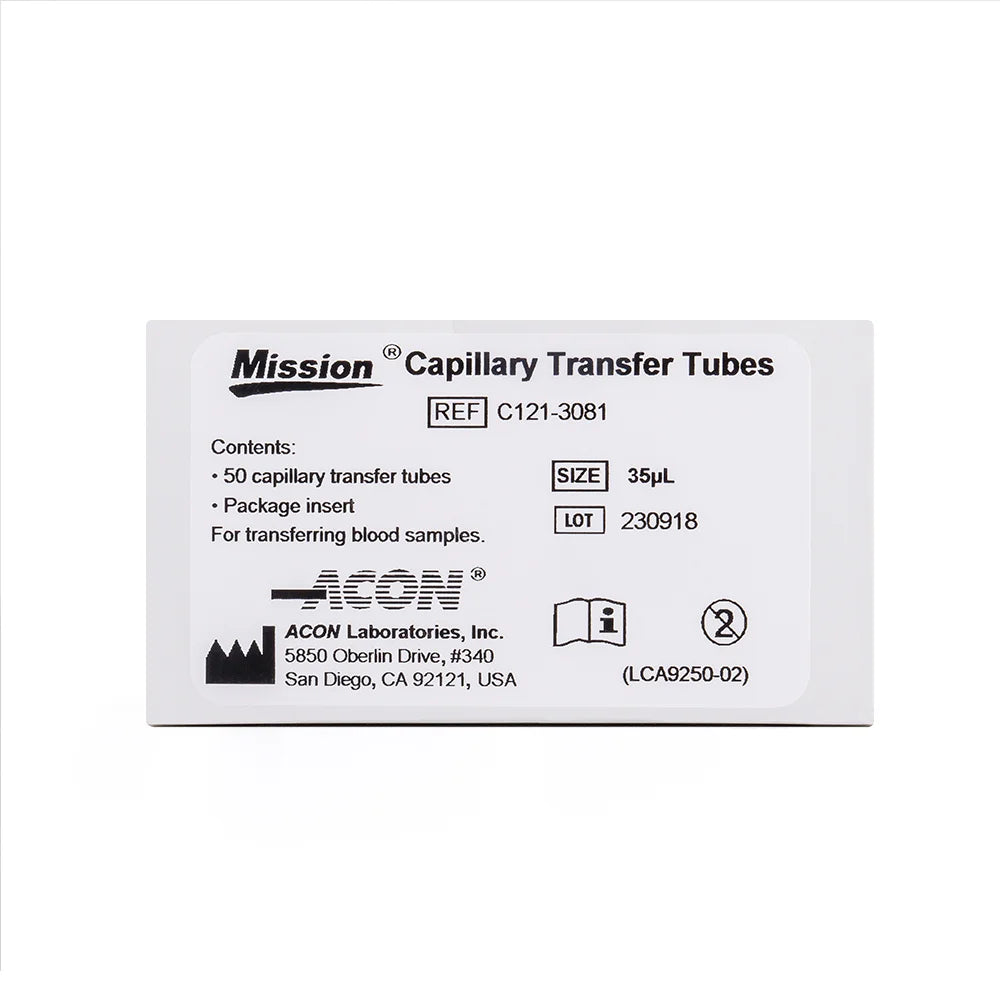 Capilares de Transferencia de 35 uL CAJA 50 UND