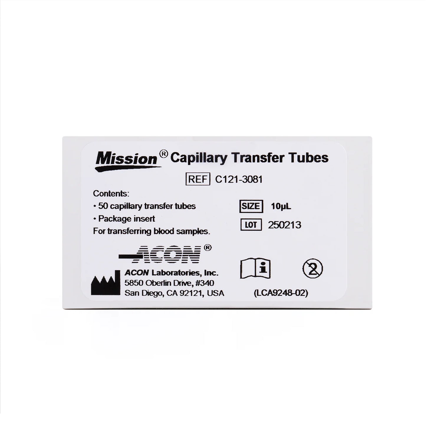 Capilares de Transferencia de 10 uL CAJA 50 UND