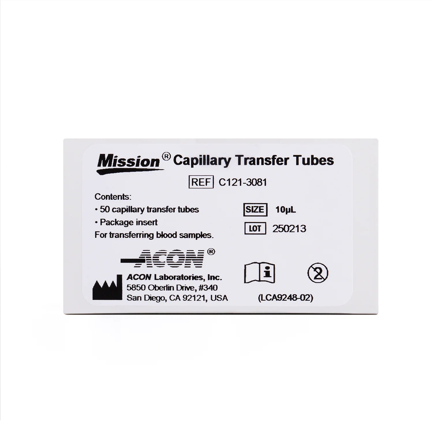 Capilares de Transferencia de 10 uL CAJA 50 UND