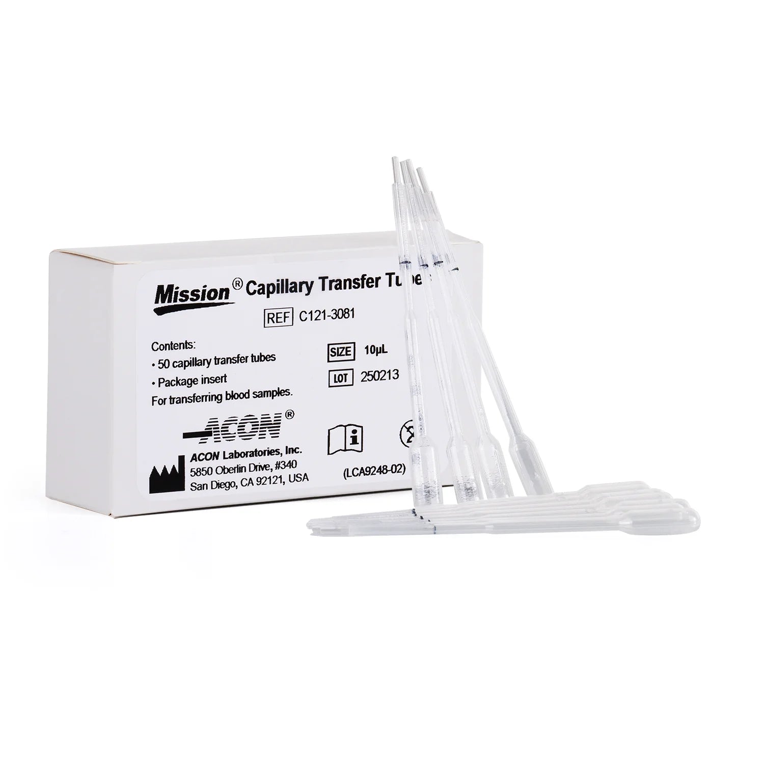 Capilares de Transferencia de 10 uL CAJA 50 UND