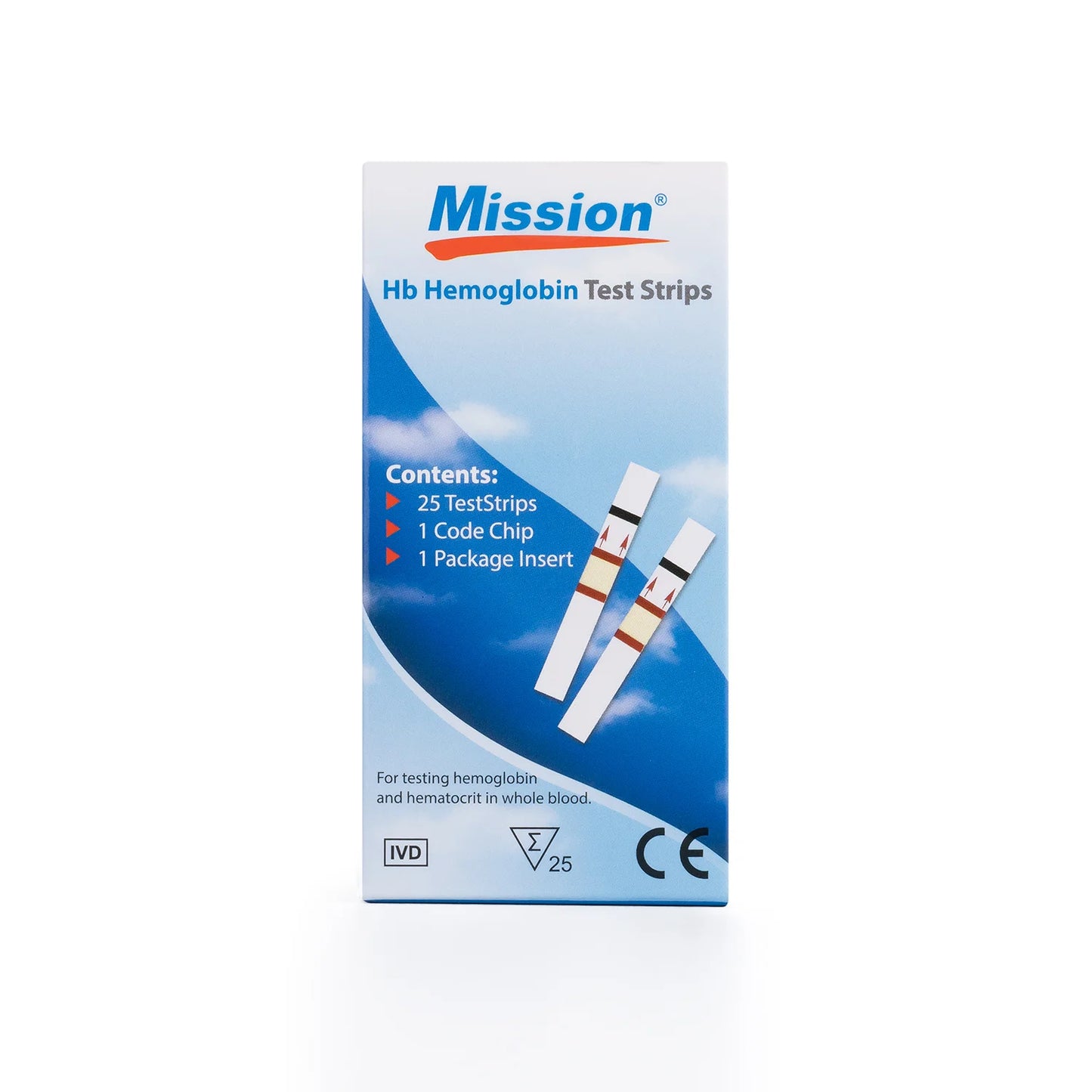 Tiras Reactivas para Hemoglobina MISSION HB CAJA 25 UND