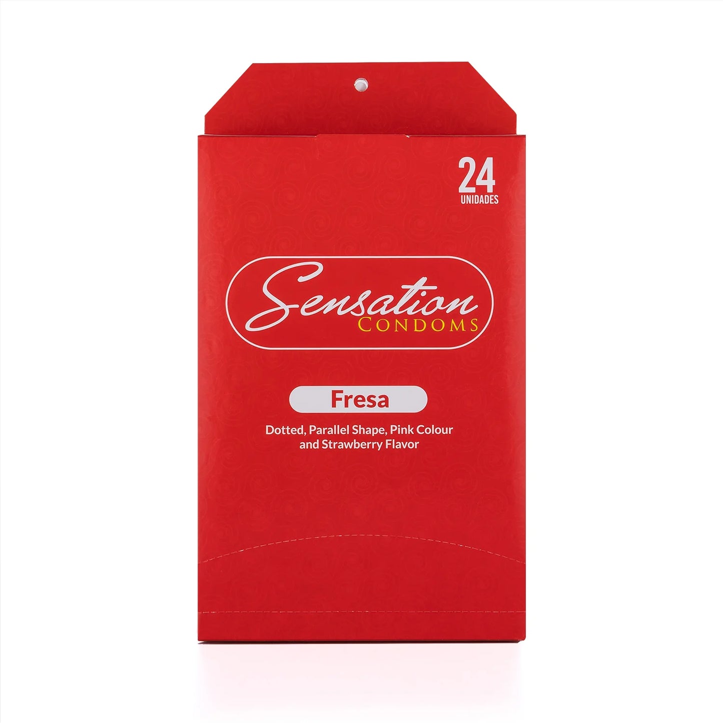 Preservativos SENSATION Fresa Con Puntos CAJA 24 X 3 UND