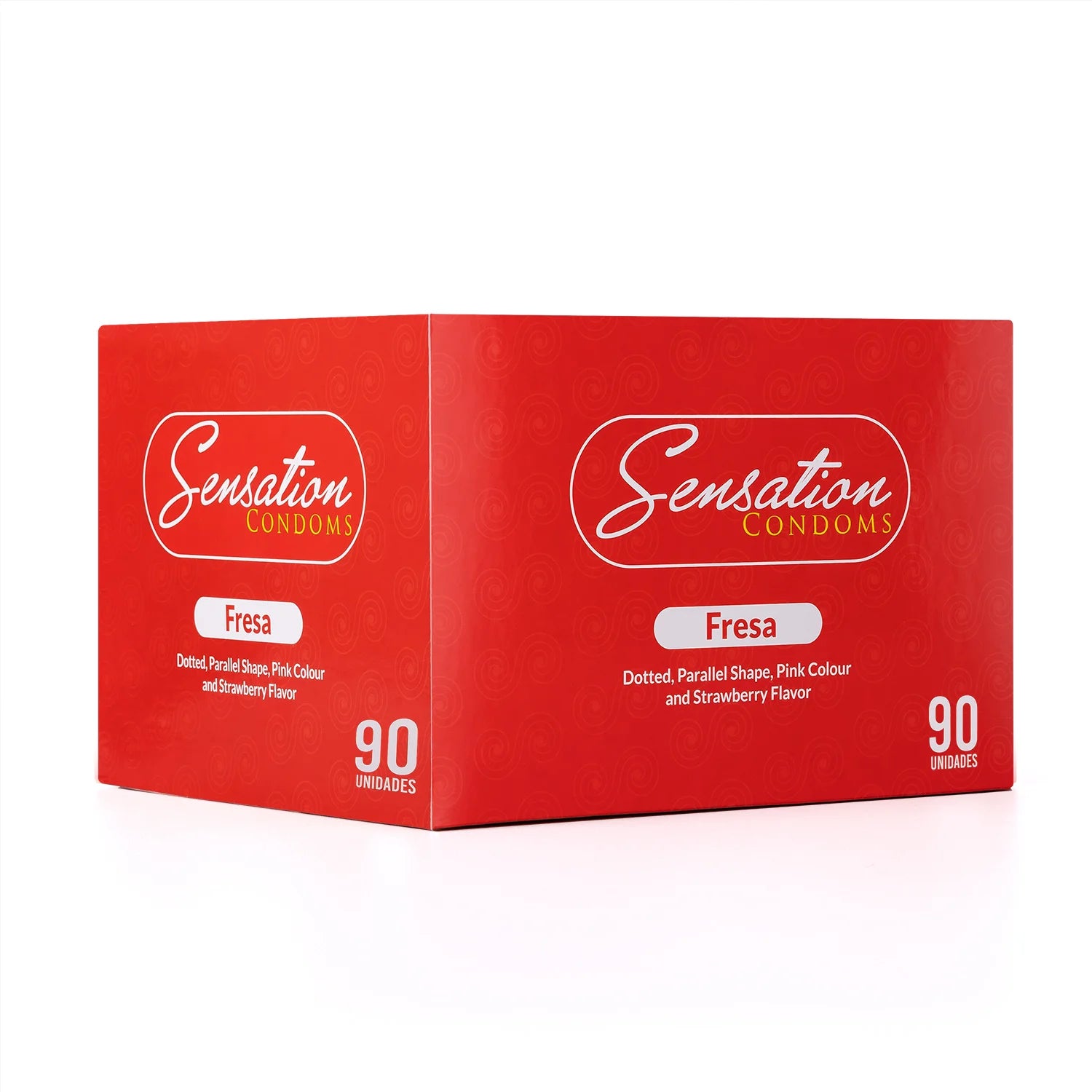 Preservativos SENSATION Fresa Con Puntos CAJA 90 X 3 UND