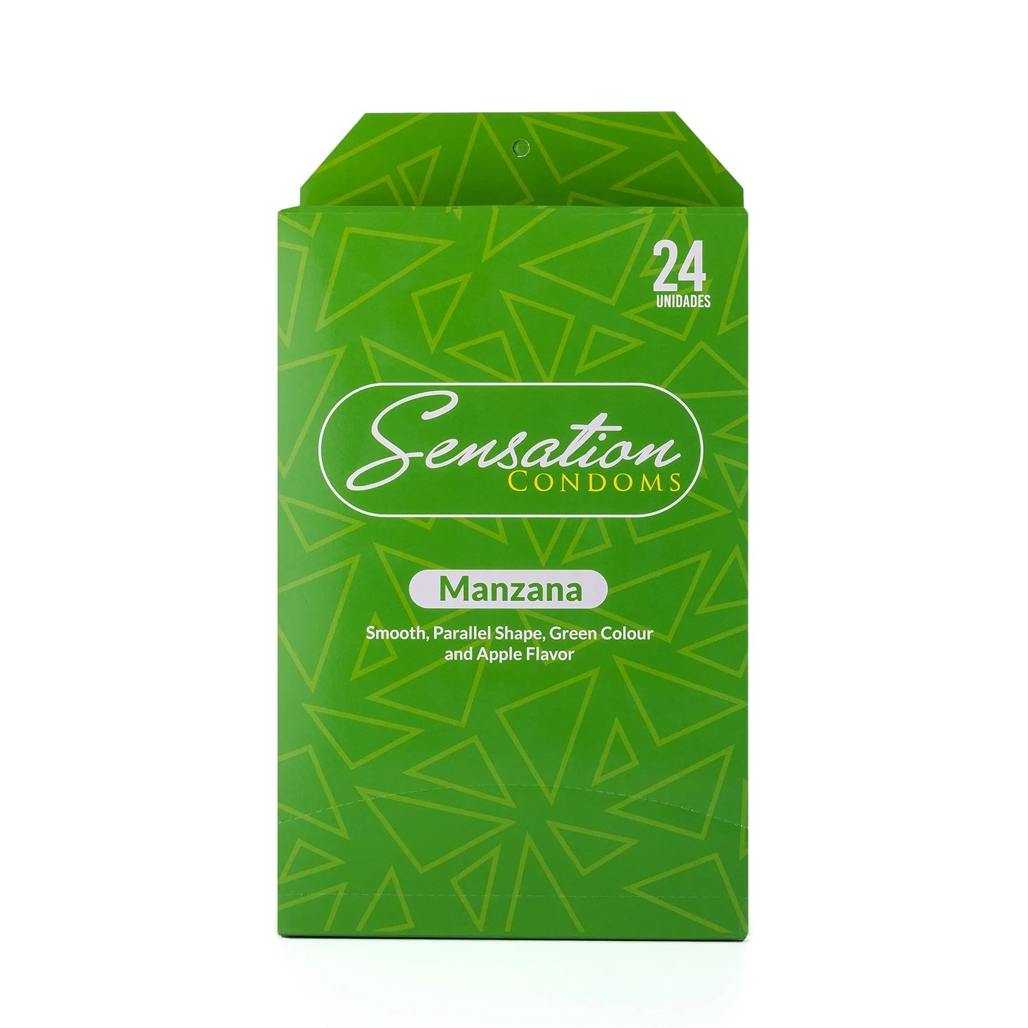 Preservativos SENSATION Manzana Liso CAJA 24 X 3 UND