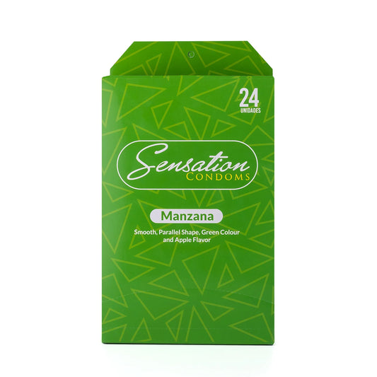 Preservativos SENSATION Manzana Liso CAJA 24 X 3 UND