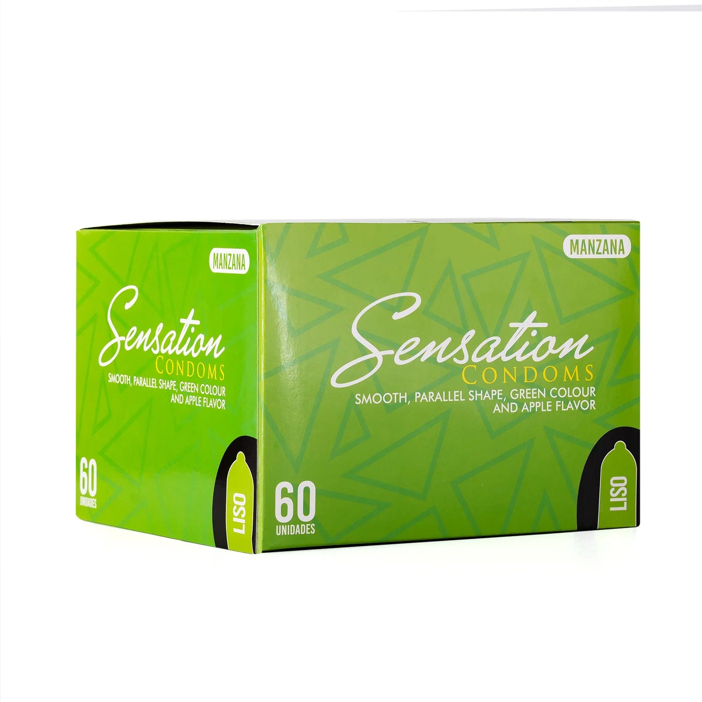 Preservativos SENSATION Manzana Liso CAJA 60 X 3 UND