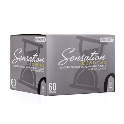 Preservativos SENSATION Retardante Liso CAJA 60 X 3 UND