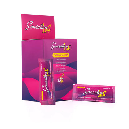 Lubricante Íntimo Gel SENSATION Lub CAJA 50 SACHETS X 8 GR