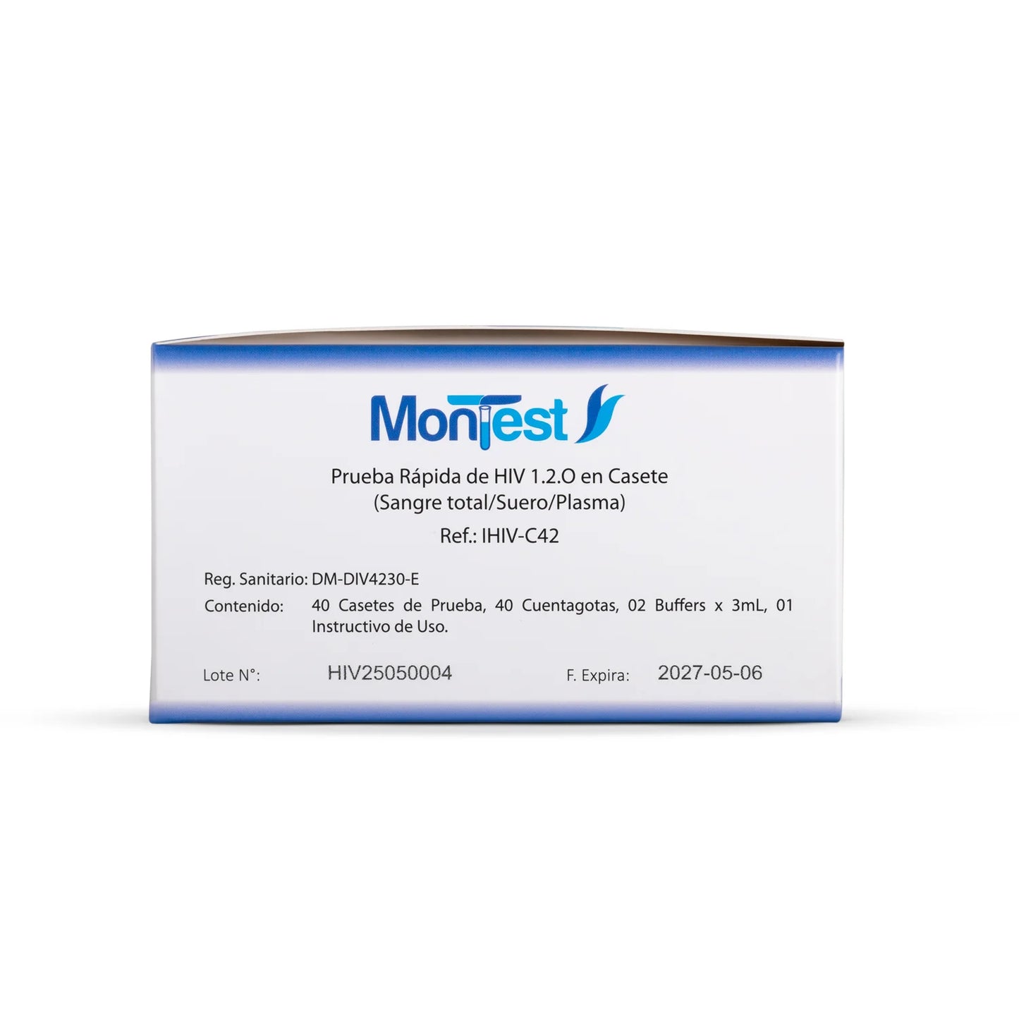 Prueba Rápida de HIV 1.2.O en Casete MONTEST CAJA 40 UND
