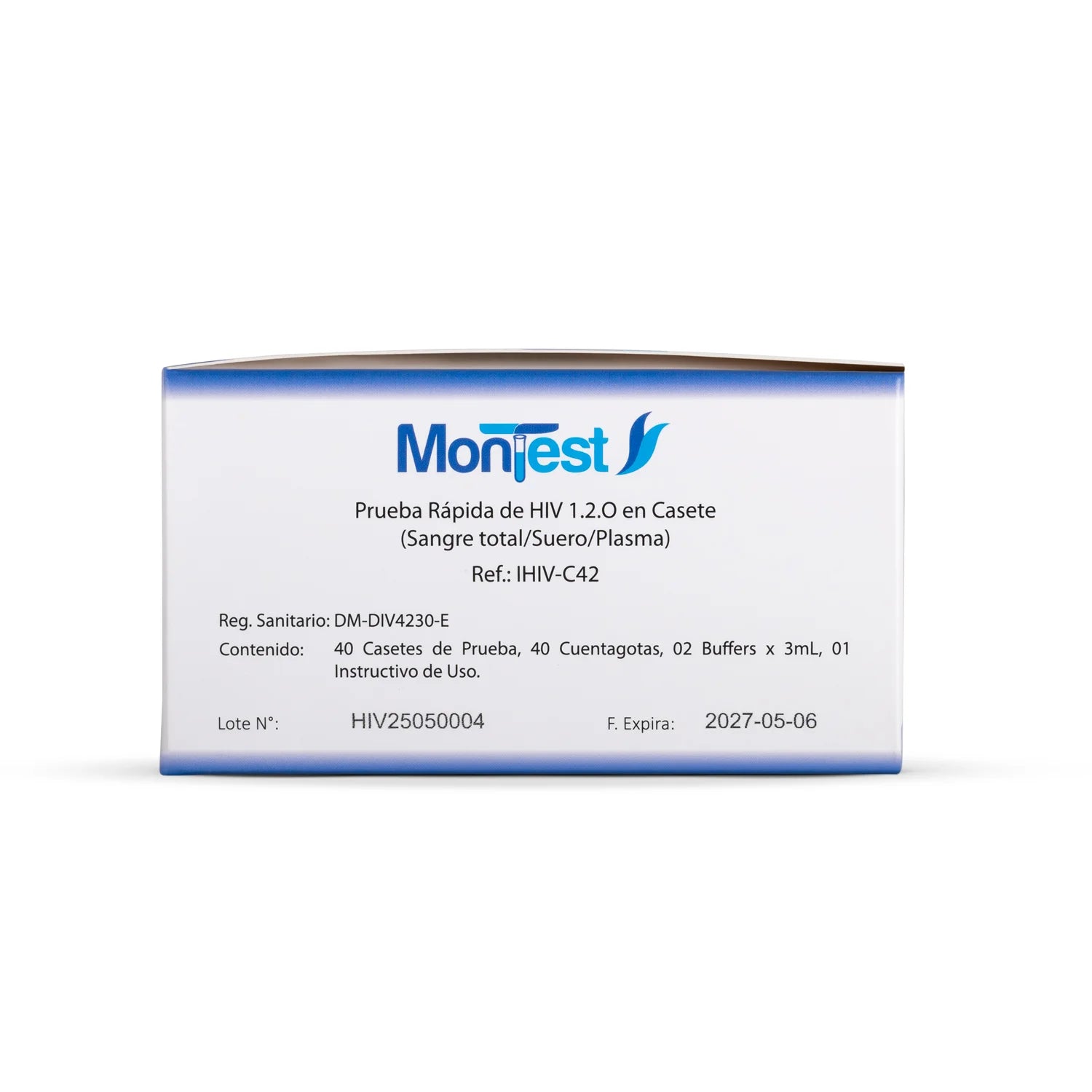 Prueba Rápida de HIV 1.2.O en Casete MONTEST CAJA 40 UND