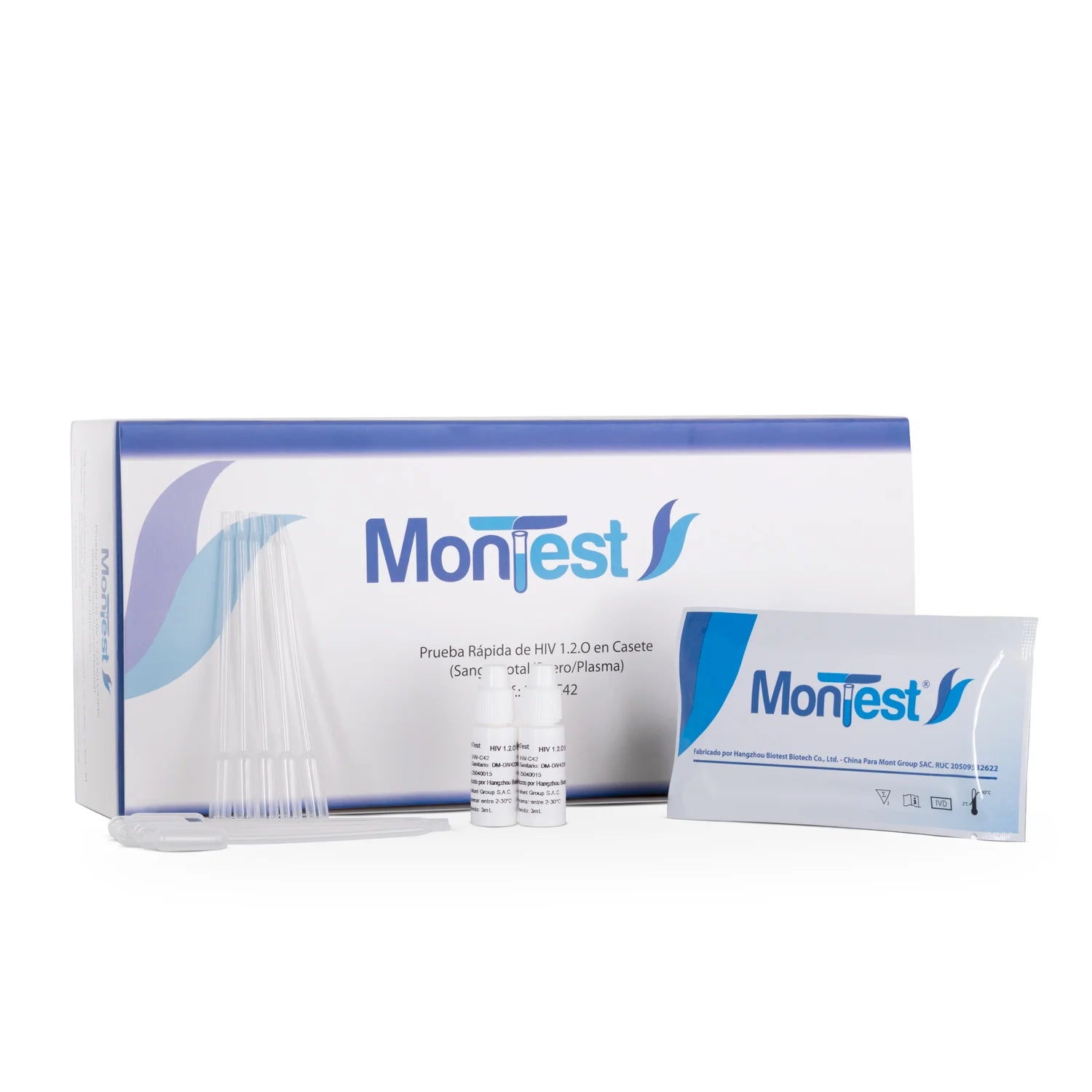 Prueba Rápida de HIV 1.2.O en Casete MONTEST CAJA 40 UND