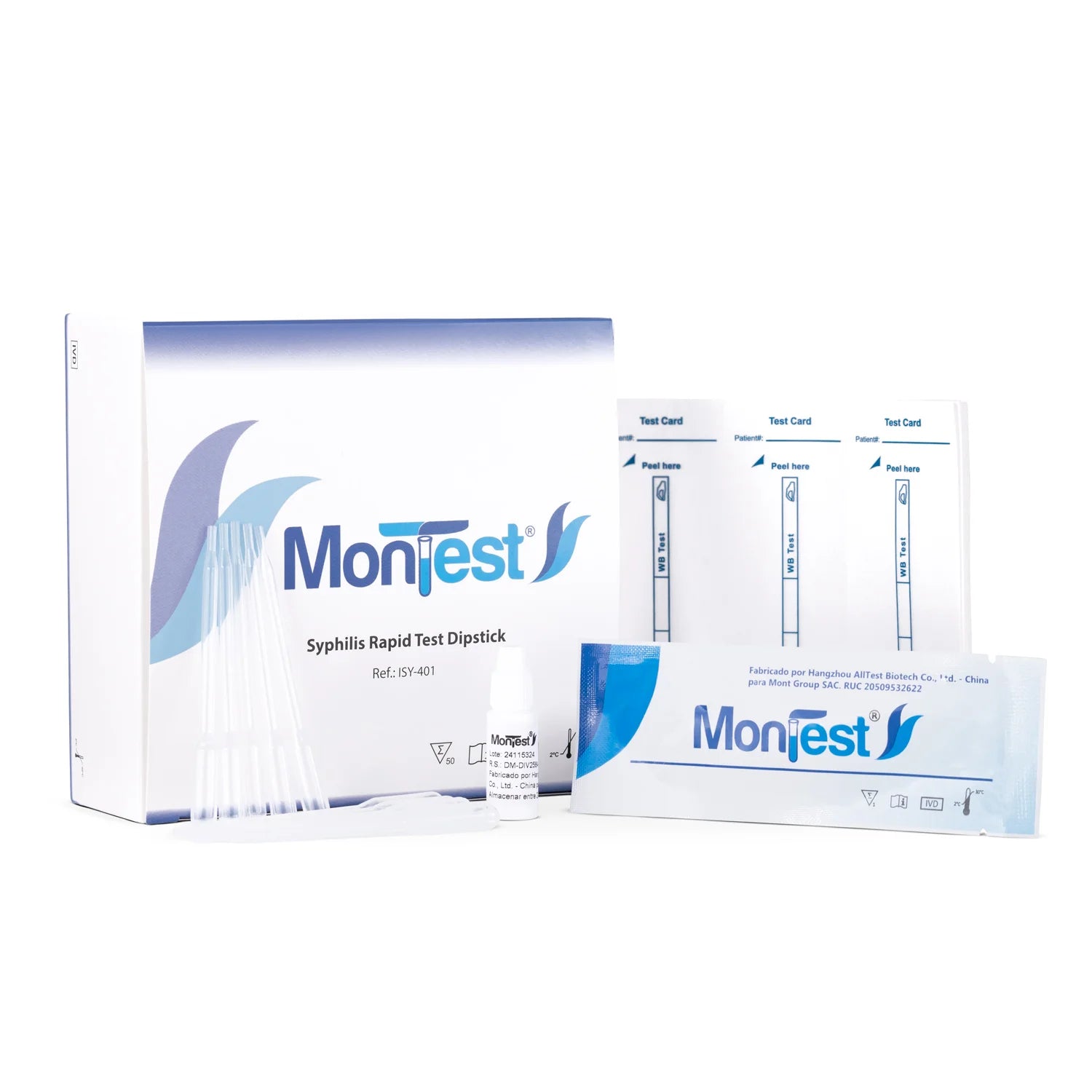 Test de Orina para Sífilis en Tiras MONTEST CAJA 50 UND