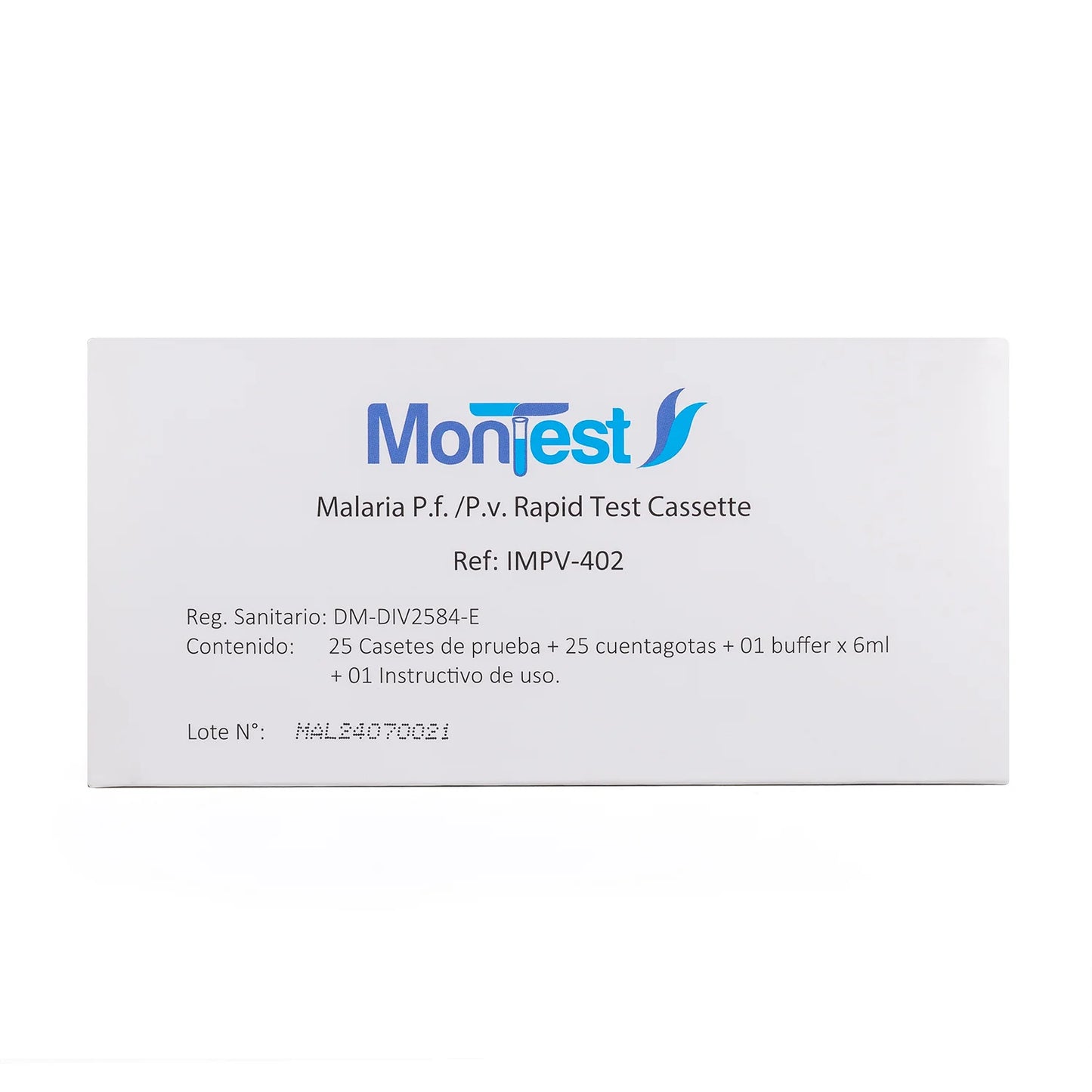 Prueba Rápida Malaria PF PV Casete MONTEST CAJA 25 UND