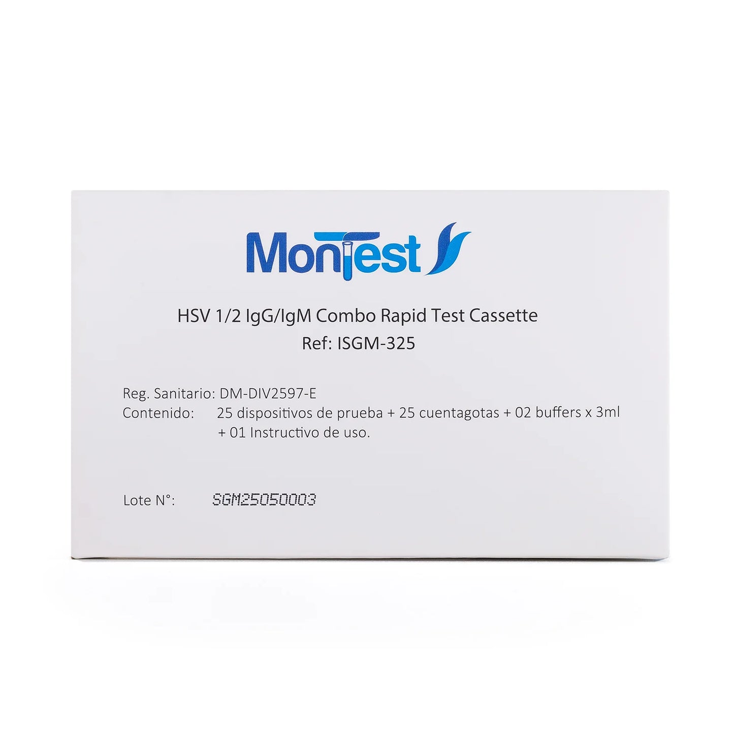 Prueba Rápida Herpes HSV 1.2 Casete MONTEST CAJA 25 UND