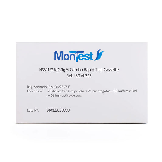 Prueba Rápida Herpes HSV 1.2 Casete MONTEST CAJA 25 UND