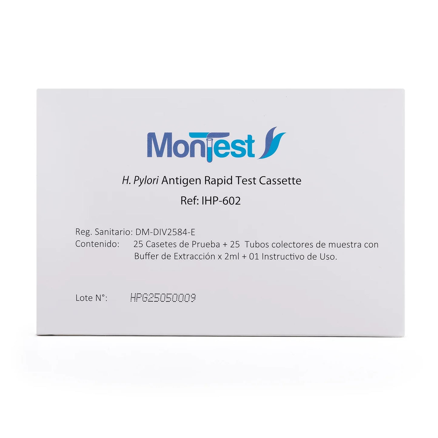 Prueba Rápida H.Pilory Antígeno Casete MONTEST CAJA 25 UND