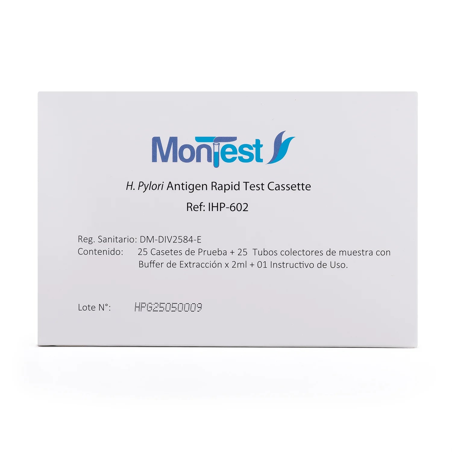 Prueba Rápida H.Pilory Antígeno Casete MONTEST CAJA 25 UND