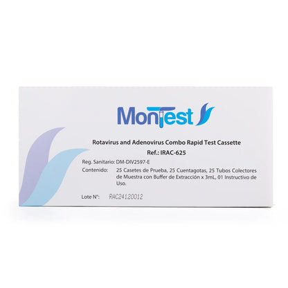 Prueba Rápida Rotavirus y Adenovirus MONTEST CAJA 25 UND