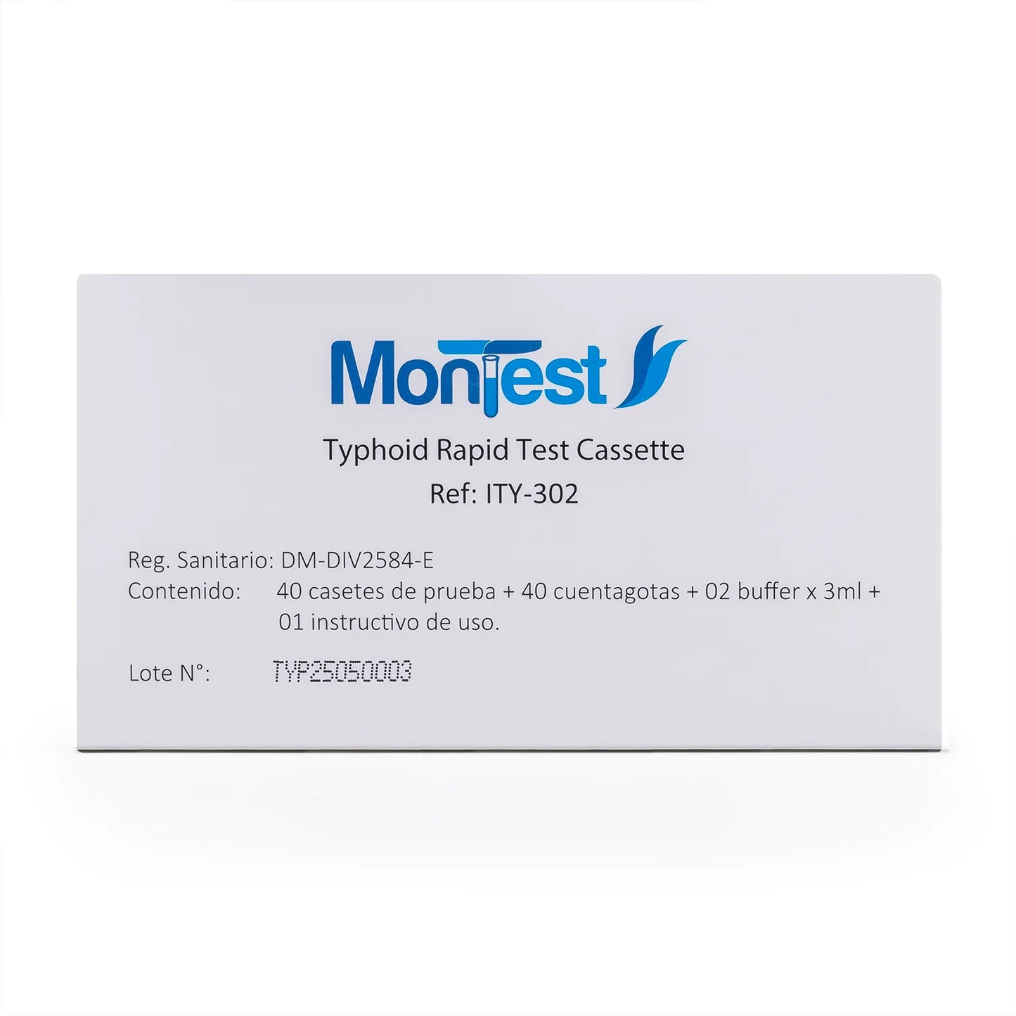 Prueba Rápida de Tifoidea en Casete MONTEST CAJA 40 UND